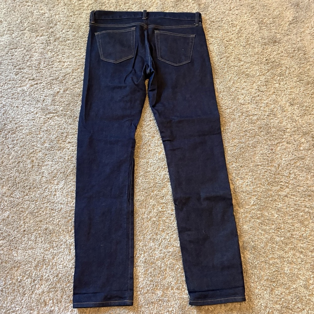 Uniqlo Indigo Selvedge Denim Slim Straight Cut 34x32 EUC - Picture 5 of 7